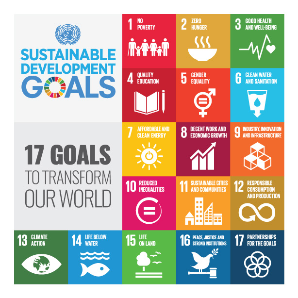 Image of the UN sustainable development goals - 17 Goals to transform our world