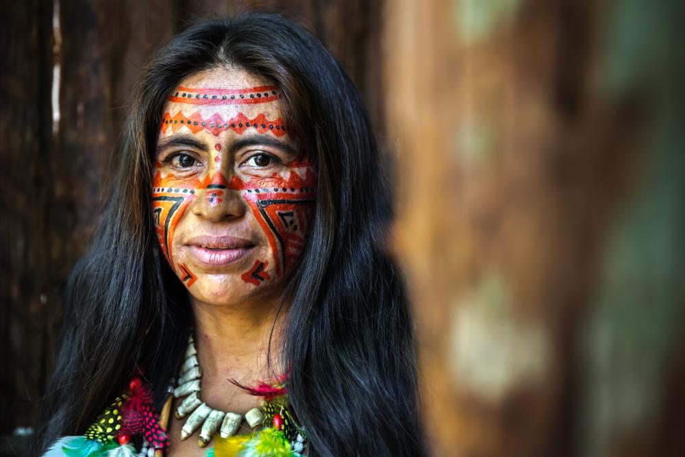 Indigenous woman of the Amazon rainforest