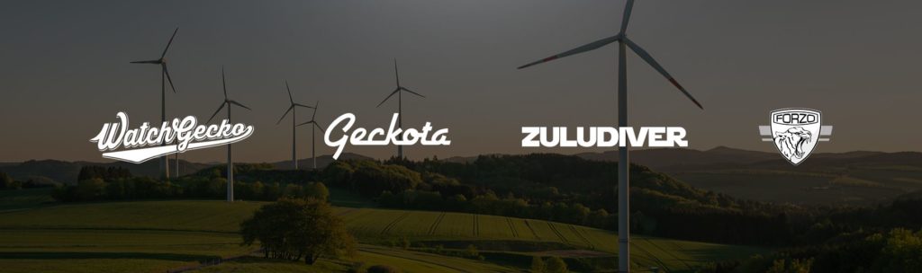solar powered electricity featuring Geckotas four brands, Watch Gecko, Geckota, Zuludiver and forzo watches