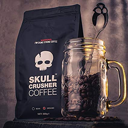 skullcrusher coffee with spoon
