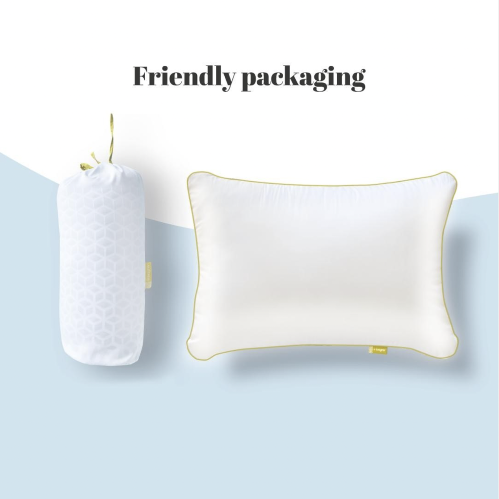 Sustainable bedding sustainable pillows packaging from brightrsleep