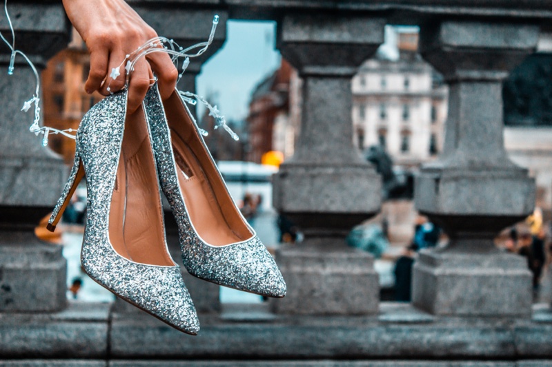 Silver glitter pumps heels not just another pair of basic shoes