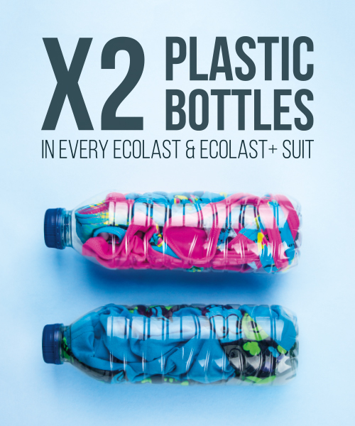 Sustainable Swimwear Brand Zoggs Ecolast+ recycled plastic bottles