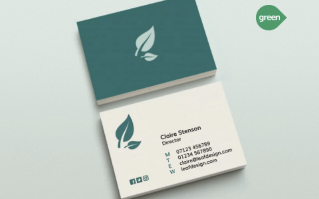 Eco-friendly business cards from Solopress Green