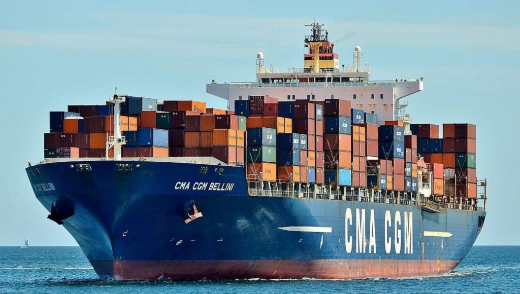 green shipping options cargo freight carried across large sea cargo ship