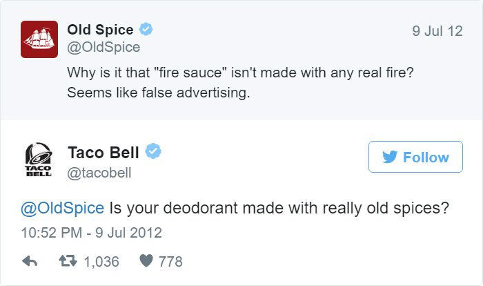 old spice and taco bell funny compan