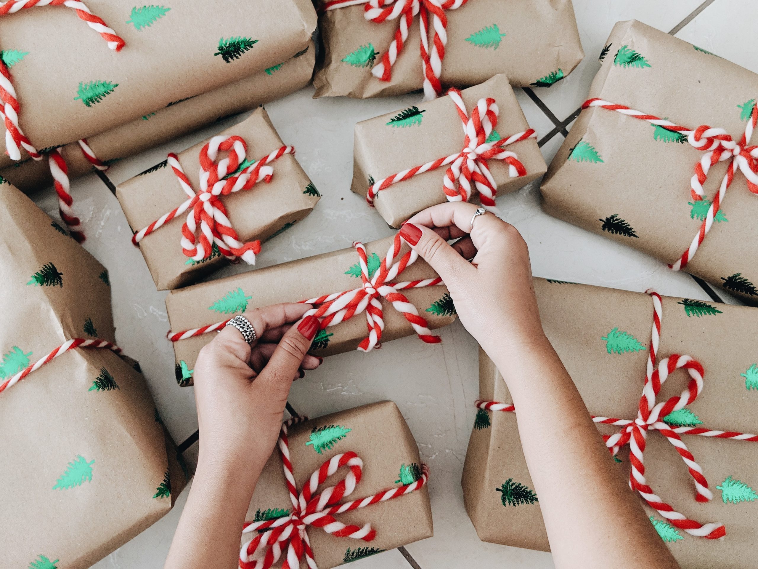 Wrapping Christmas gifts using sustainable materials CREDIT Unsplash