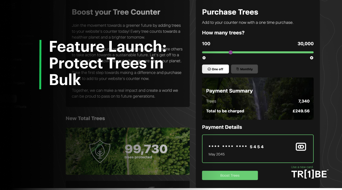 one tribe new product feature protect trees in bulk with tree booster function