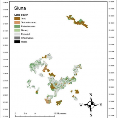 Siuna project areas in Siuna municipality.
