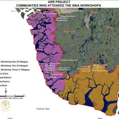 Map delineating areas where SBIA assessments were held